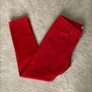 Cabi Red Corduroy Skinny Jeans